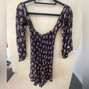 Planet Blue Black Floral Romper